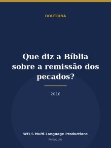 Que diz a Bíblia sobre a remissão dos pecados?