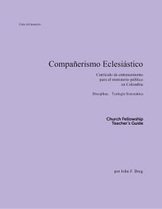 Compañerismo eclesiástico — Guía del maestro