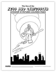 Catechism in Pictures: The Use of the Keys and Confession - Coloring Pages