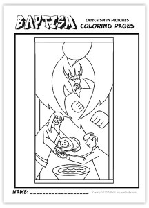 Catechism in Pictures: Baptism - Coloring Pages