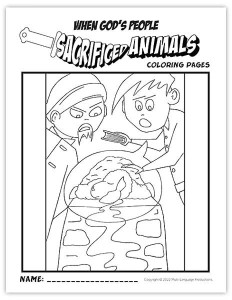 When God's People Sacrificed Animals - Coloring Pages