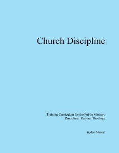 Church Discipline Student Manual