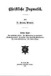 Christliche Dogmatik, Dritter Band
