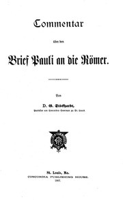 Commentar über den Brief Pauli an die Römer