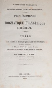 Prolégomènes à la dogmatique évangélique luthérienne (1862)