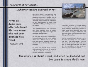 The Church Is Not About… whether you are divorced or not (tract)