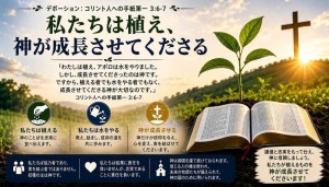 私たちは植え、神が成長させてくださる
