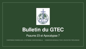 Bulletin du GTEC — Psaume 23 et Apocalypse 7