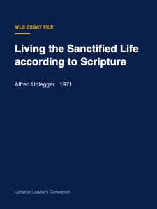 Living the Sanctified Life according to Scripture
