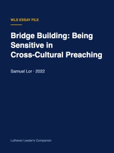 Bridge Building: Being Sensitive in Cross-Cultural Preaching