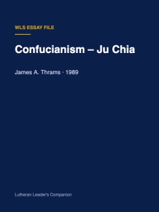 Confucianism – Ju Chia