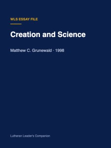 Creation and Science