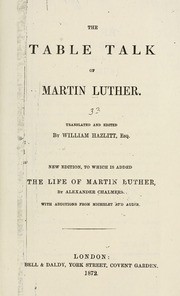 The Table Talk of Martin Luther